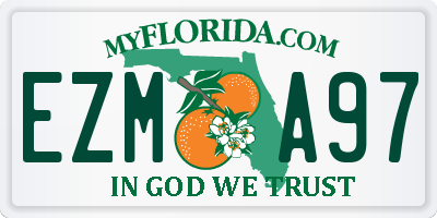 FL license plate EZMA97