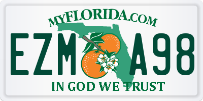 FL license plate EZMA98