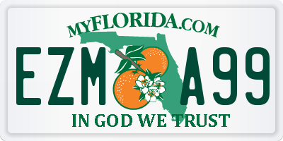 FL license plate EZMA99