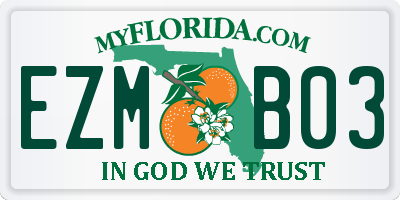 FL license plate EZMB03