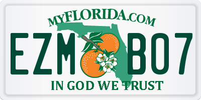 FL license plate EZMB07