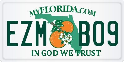 FL license plate EZMB09