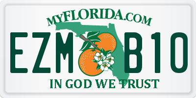 FL license plate EZMB10