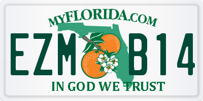 FL license plate EZMB14