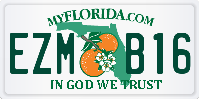 FL license plate EZMB16