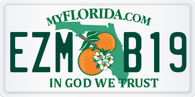 FL license plate EZMB19