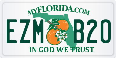 FL license plate EZMB20