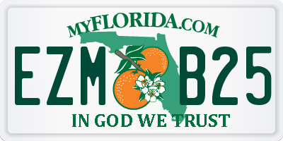 FL license plate EZMB25