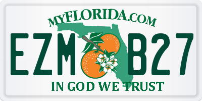 FL license plate EZMB27