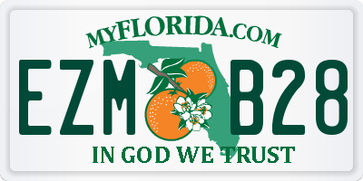 FL license plate EZMB28