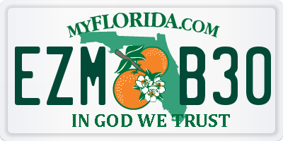 FL license plate EZMB30