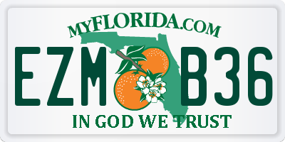 FL license plate EZMB36