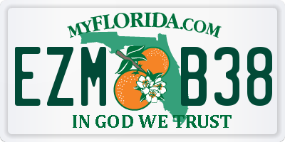 FL license plate EZMB38