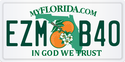 FL license plate EZMB40