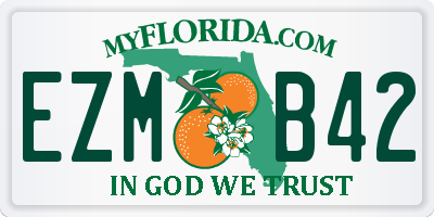 FL license plate EZMB42