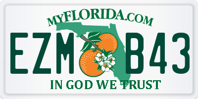 FL license plate EZMB43