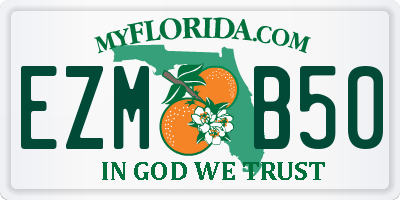 FL license plate EZMB50