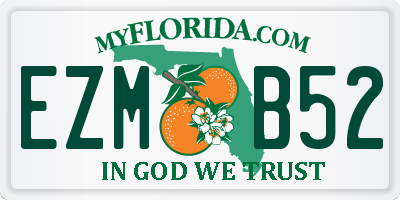 FL license plate EZMB52