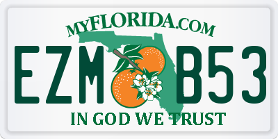 FL license plate EZMB53