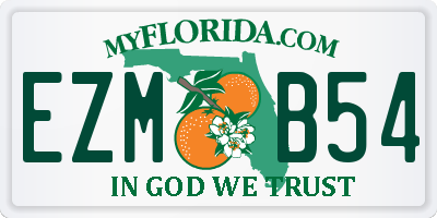 FL license plate EZMB54