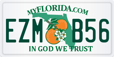 FL license plate EZMB56