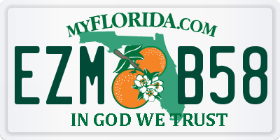 FL license plate EZMB58