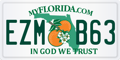 FL license plate EZMB63