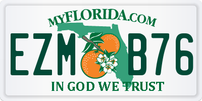 FL license plate EZMB76