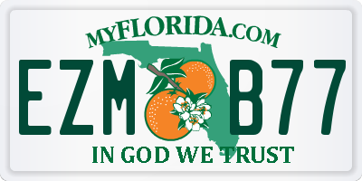 FL license plate EZMB77