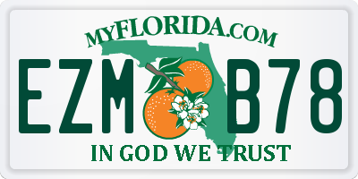 FL license plate EZMB78