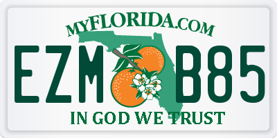 FL license plate EZMB85