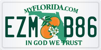 FL license plate EZMB86