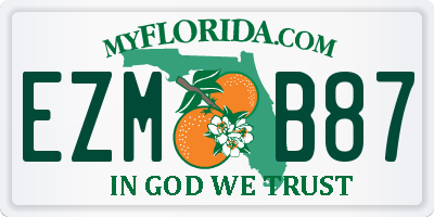 FL license plate EZMB87