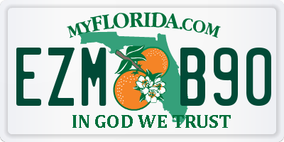 FL license plate EZMB90