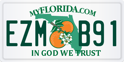 FL license plate EZMB91