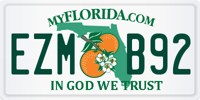 FL license plate EZMB92