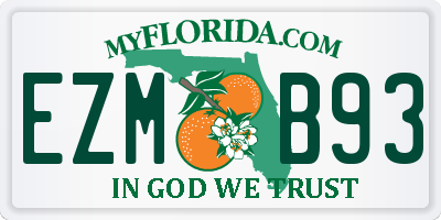 FL license plate EZMB93