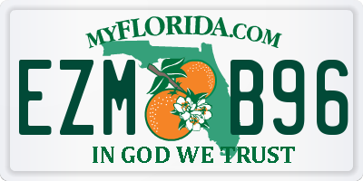 FL license plate EZMB96