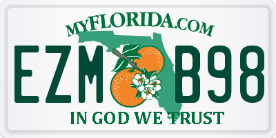 FL license plate EZMB98