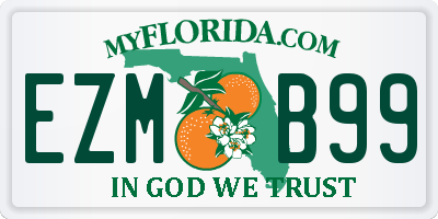 FL license plate EZMB99