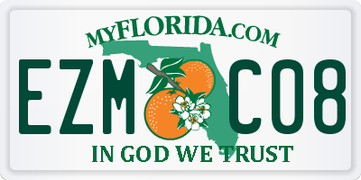 FL license plate EZMC08