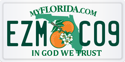 FL license plate EZMC09