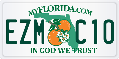 FL license plate EZMC10