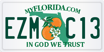 FL license plate EZMC13