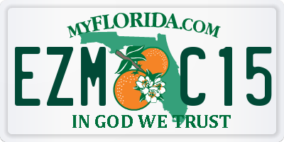 FL license plate EZMC15