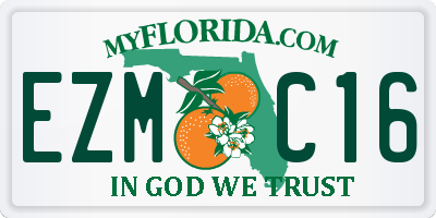 FL license plate EZMC16