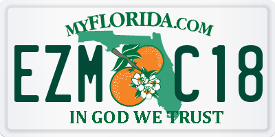 FL license plate EZMC18