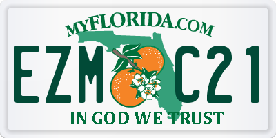 FL license plate EZMC21