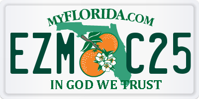 FL license plate EZMC25