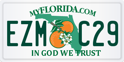 FL license plate EZMC29